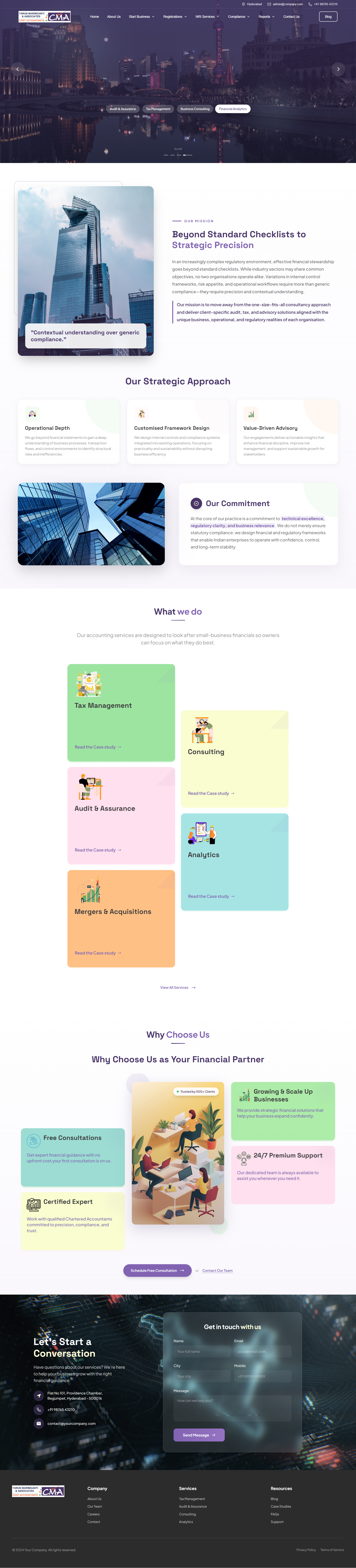 CMA website layout preview